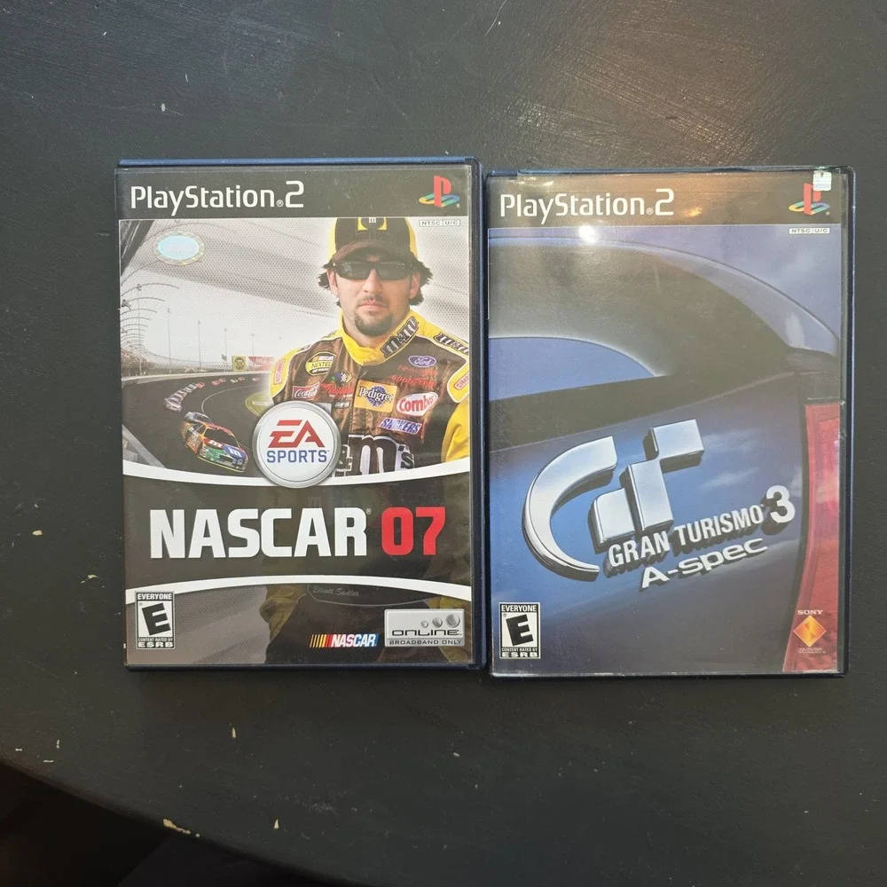 Sony PlayStation 2 PS2‎ Racing Game Lot Gran Turismo 3 A-Spec and NASCAR 07 CIB